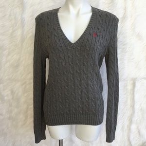 Ralph Lauren v-neck cable sweater size “Xl”